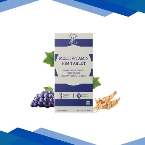Aesthetic Nutrition Multivitamin Him With Grape Seed Extract, Ginger, And Panax Pseudo Ginseng For Energy, Vitality 30 Tablets 1’s