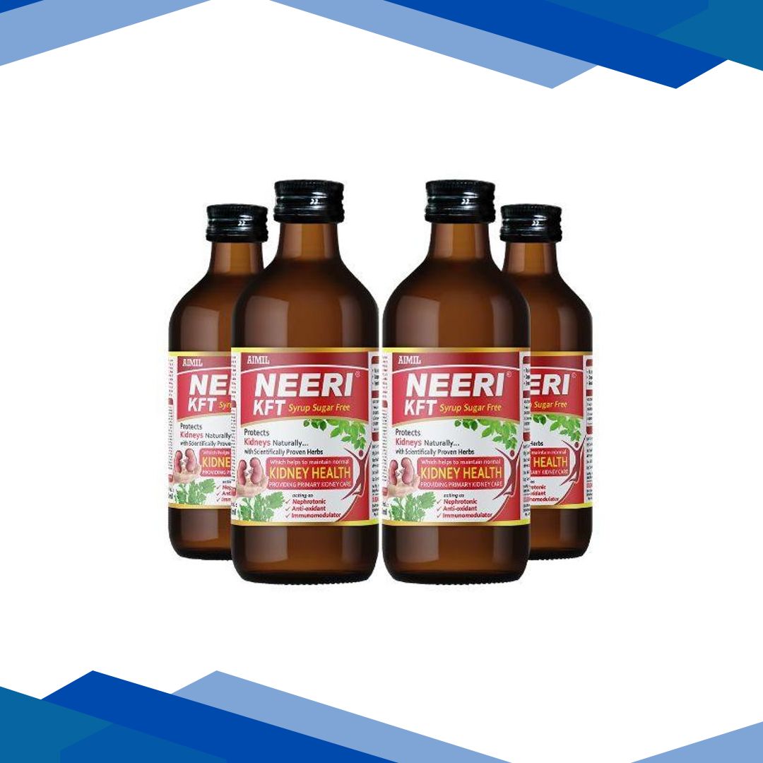 Aimil NEERI KFT Sugar Free Syrup (Pack of 4 x 200 ml)