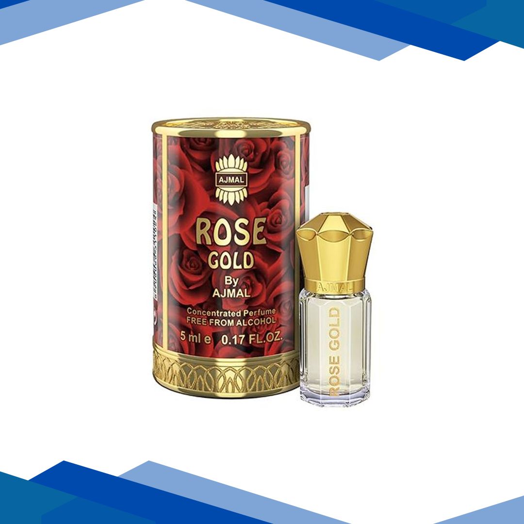 Ajmal Rose Gold Concentrated Perfume Free From Alcohol for Unisex 5 ml