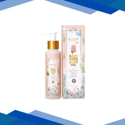 Alyuva Baby Ghee Saffron Massage Oil with the goodness of Chamomile for deep Nourishment 100 ml