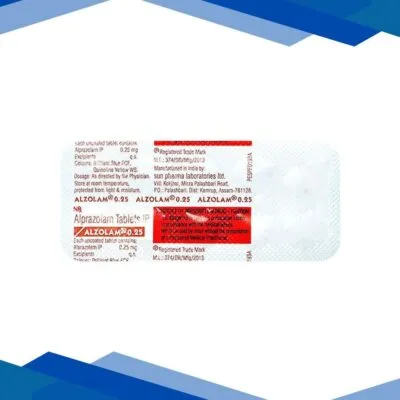 Alzolam 0.25mg Tablet 10’S
