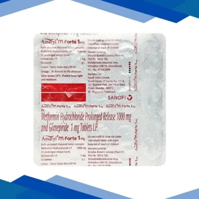 Amaryl M Forte 1mg Tablet 15’S
