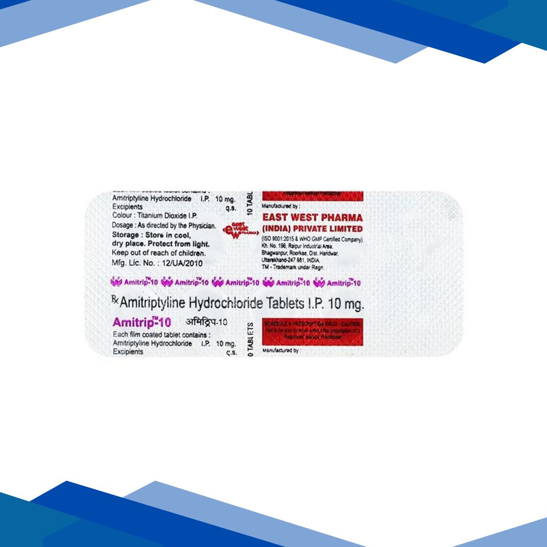 Amitrip 10mg Tablet 10’S