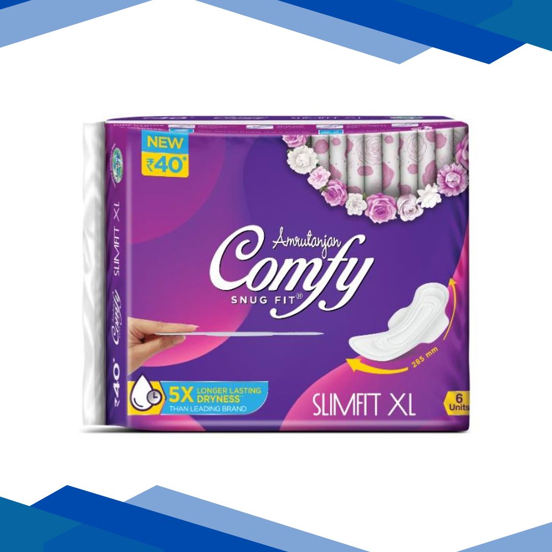 Amrutanjan Comfy Slimfit Sanitary Napkin XL 6’s