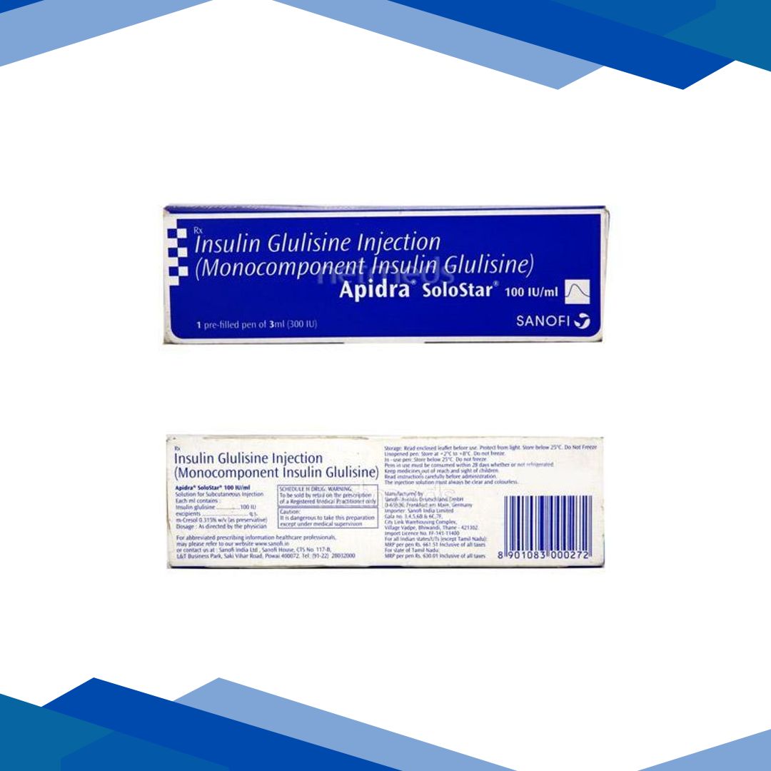 Apidra Solostar 100IU Pen(Dispo) 1X3ml