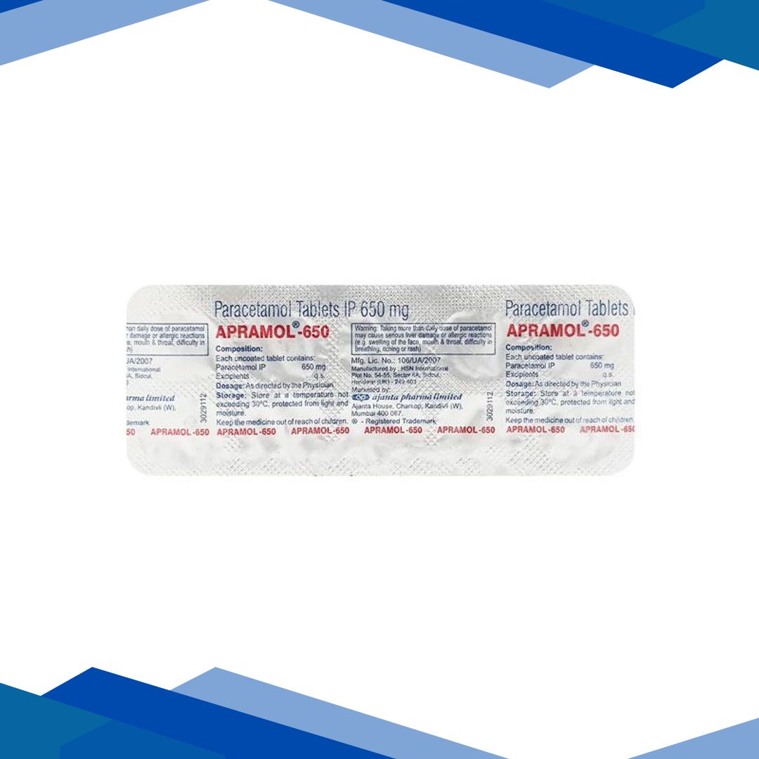 APRAMOL 650 Tablet 10’s