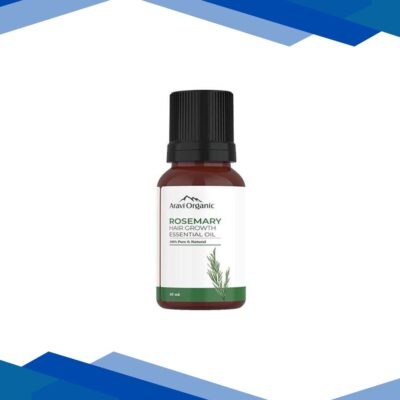Aravi Organic 100% Pure Natural Rosemary Essential Oil For Hair Growth and Nourish Skin 10 ml