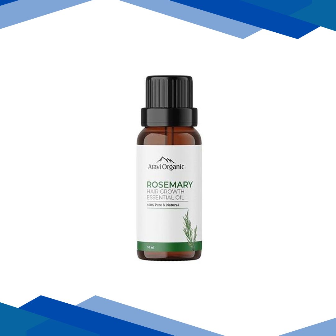 Aravi Organic 100% Pure Natural Rosemary Essential Oil For Hair Growth and Nourish Skin 50 ml