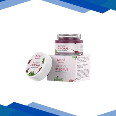 Aravi Organic Beetroot Lip Lightening Scrub Balm For Dark, Chapped and Pigmented Lips 15 gm