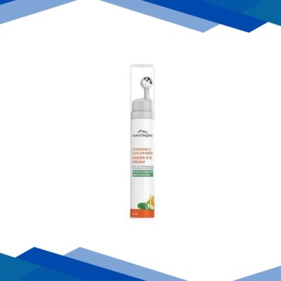 Aravi Organic Vitamin C and Cucumber Under Eye Cream Roll On For Dark Circles and Puffy Eyes 15 ml