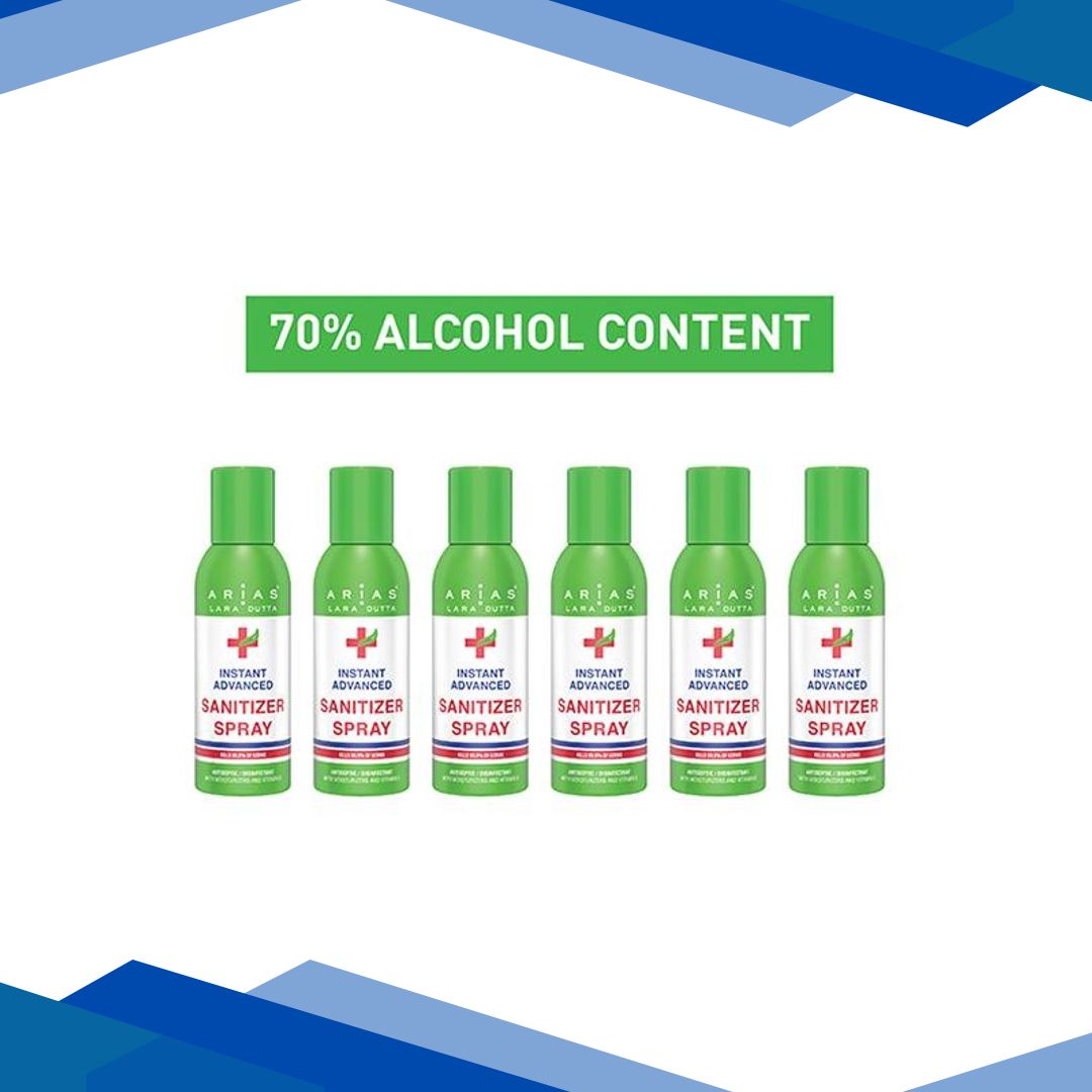 Arias Sanitizer Spray (Pack of 6 X 600 ml)