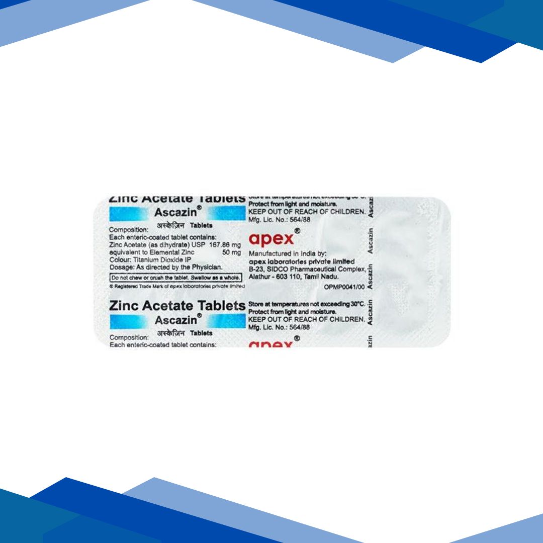 Ascazin 50mg Tablet 10’S