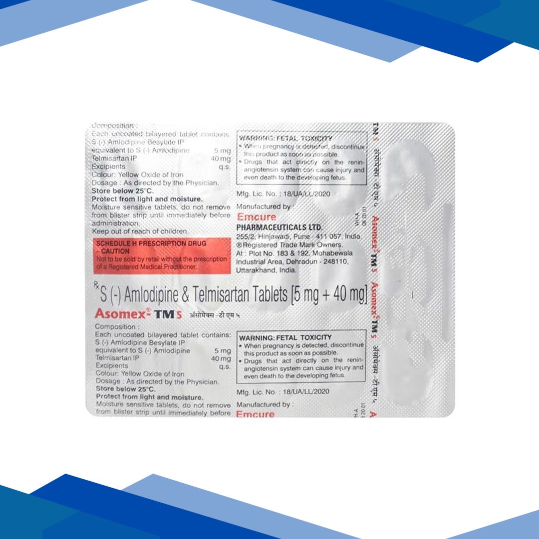 Asomex TM 5mg Tablet 15’S