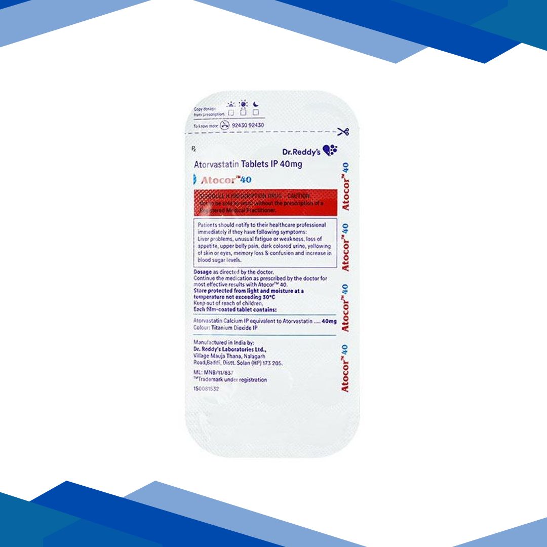 Atocor 40mg Tablet 15’S
