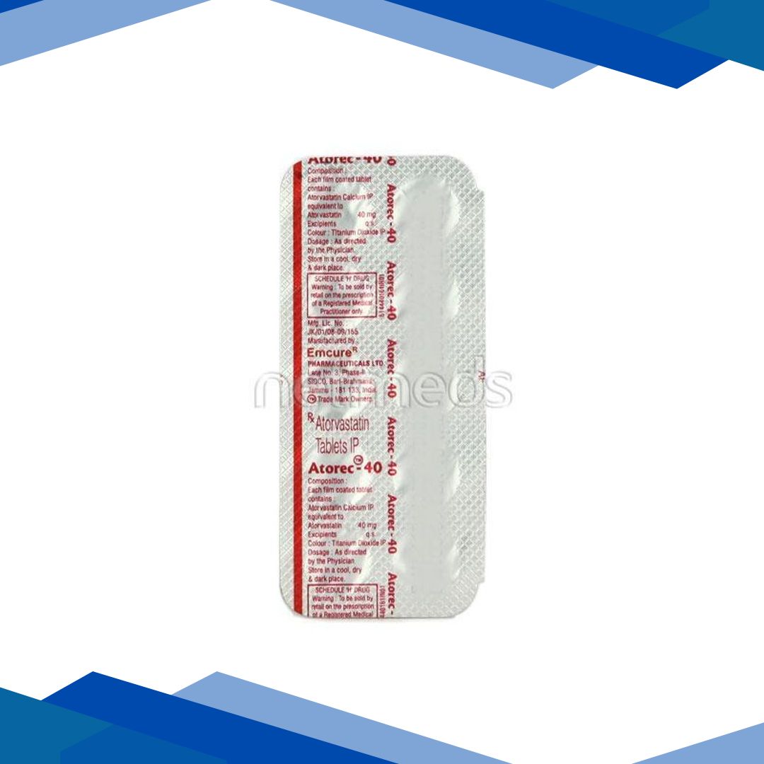 Atorec 40mg Tablet 10’S