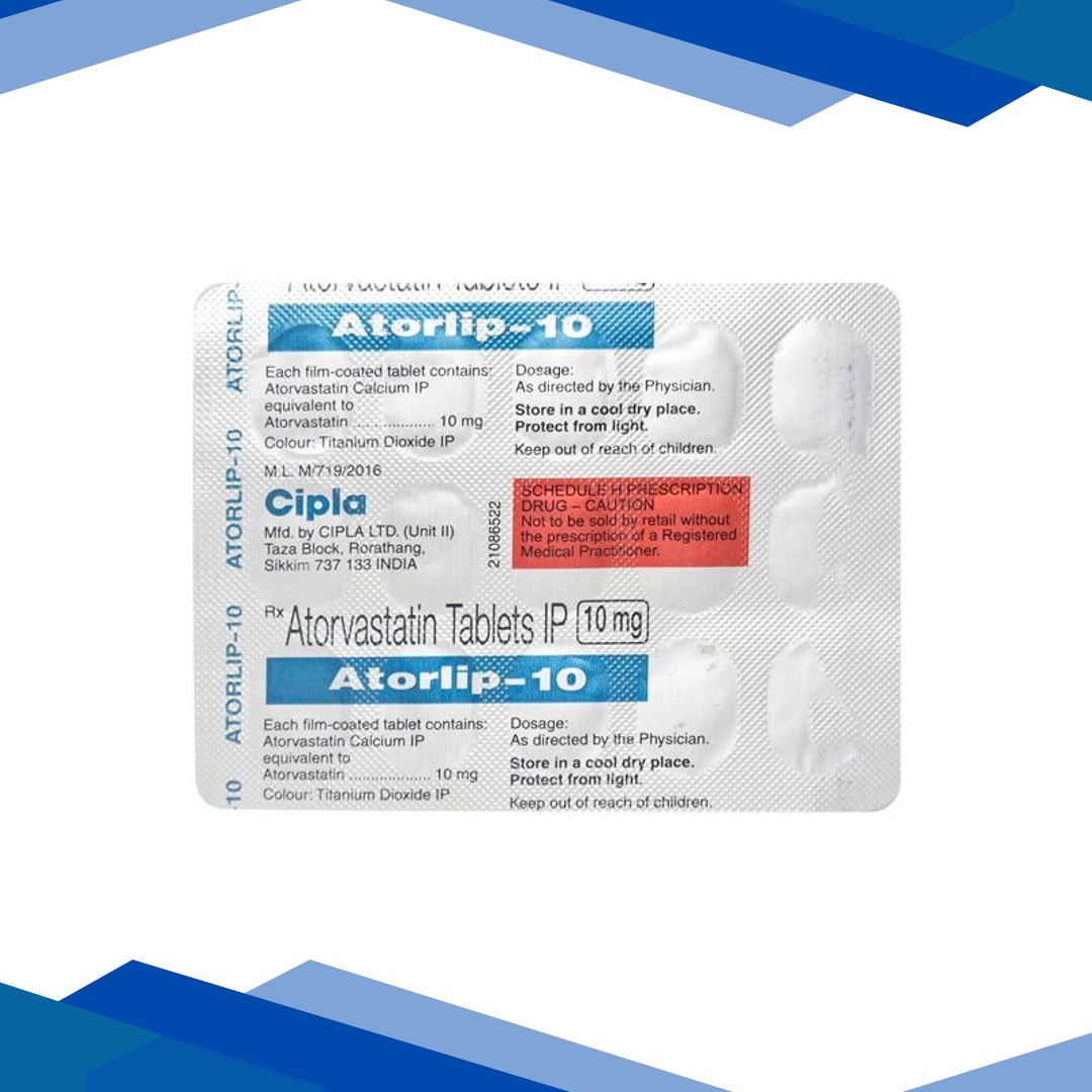 Atorlip 10mg Tablet 15’S