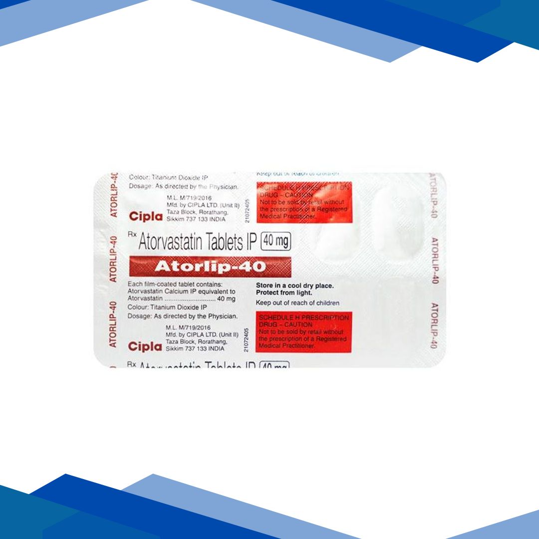 Atorlip 40mg Tablet 10’S