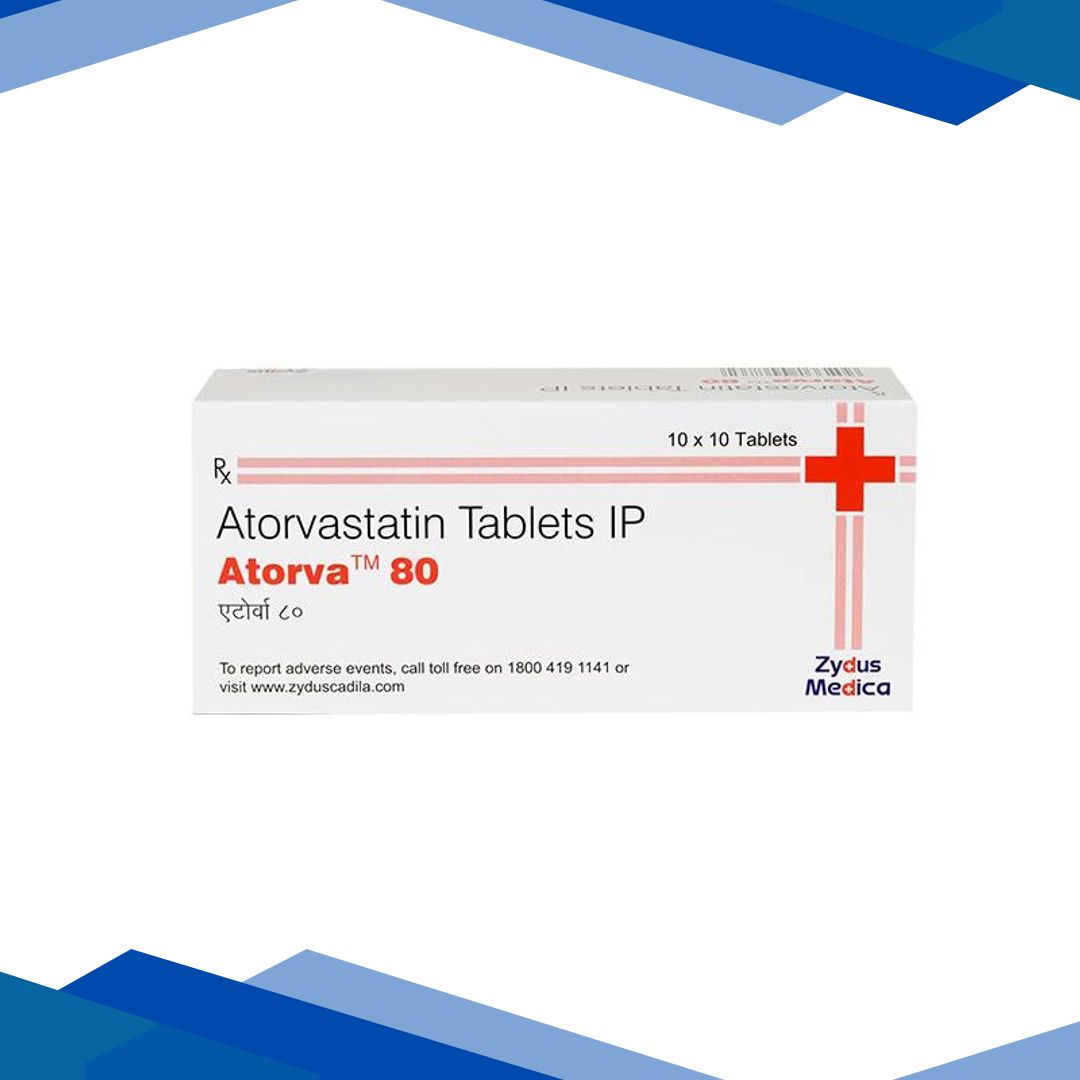 Atorva 80mg Tablet 10’S