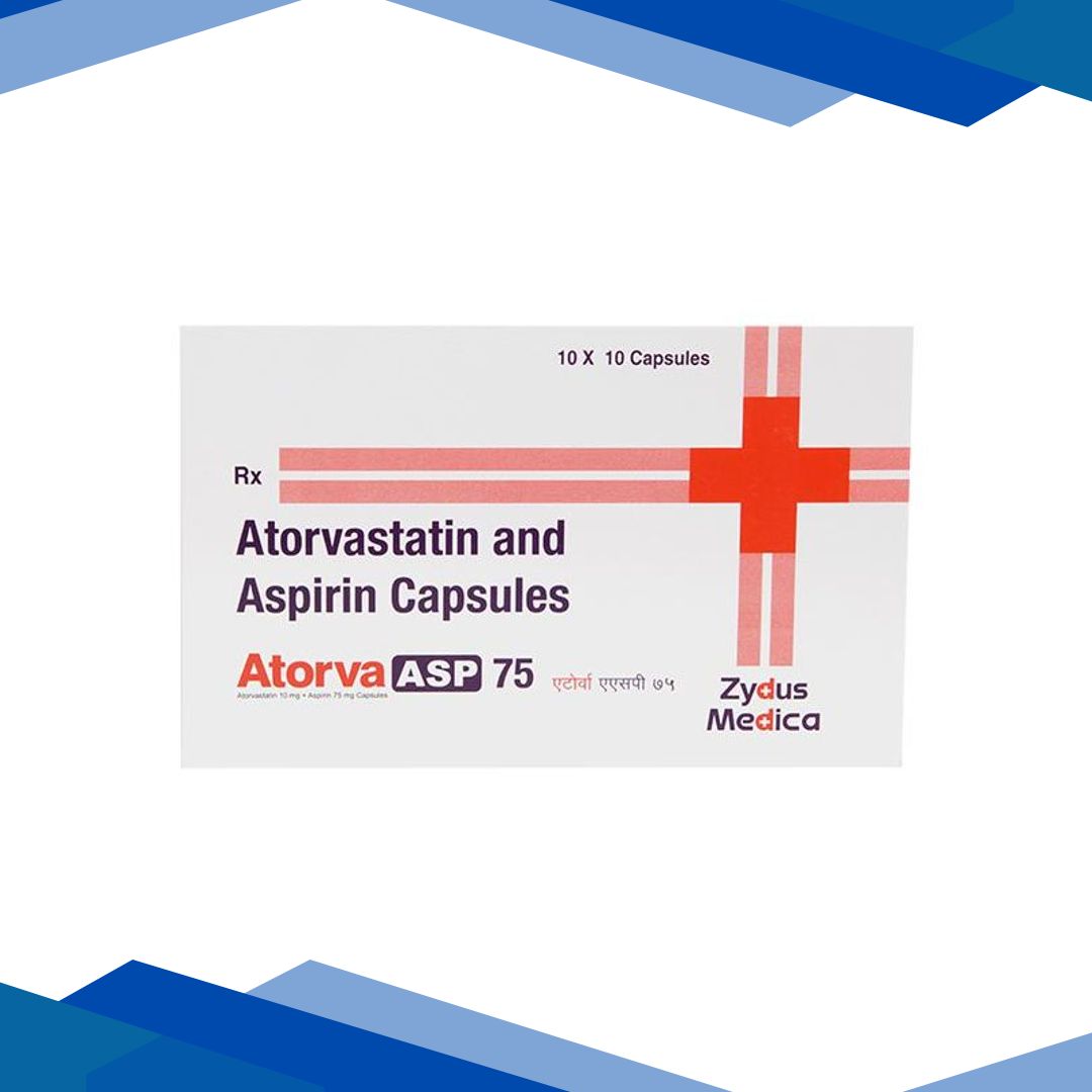 Atorva Asp 75mg Capsule 10’S