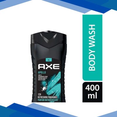 Axe Apollo 3 In 1 Body Face & Hair Wash for Men Long-Lasting Fragrance 400 ml