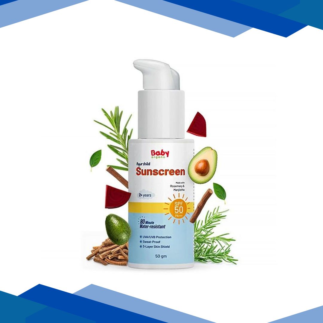 Ayurshild Sunscreen SPF 50 & PA +++ for Kids (2+ years) 50 g