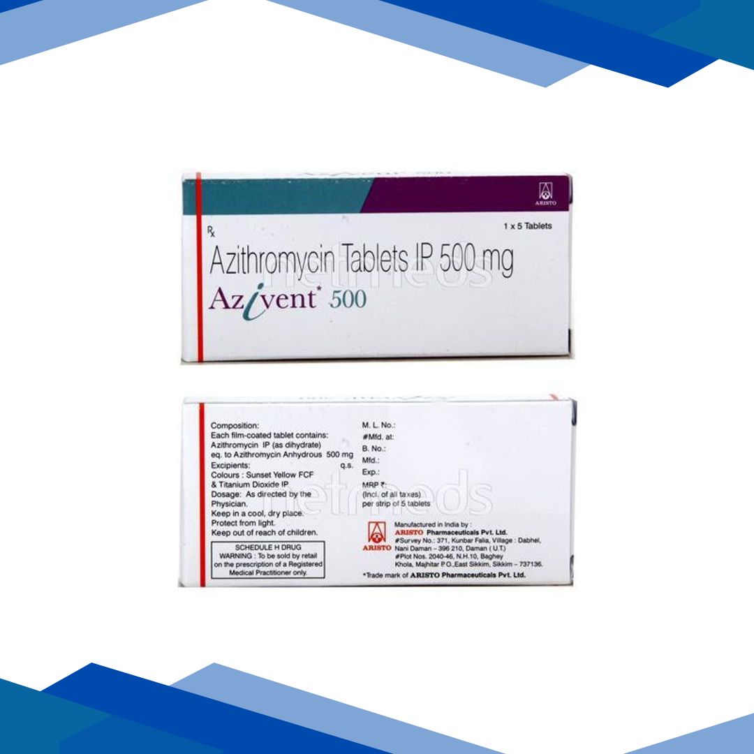 Azivent 500mg Tablet 5’S