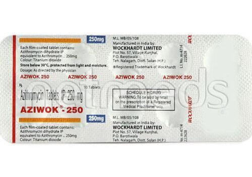 Aziwok 250mg Tablet 10'S