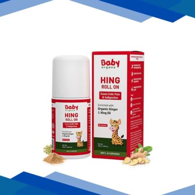 Baby Organo Ayurvedic Hing Fennel Oil Effective Relief from Colin & Indigestion Hing Roll On 40 ml