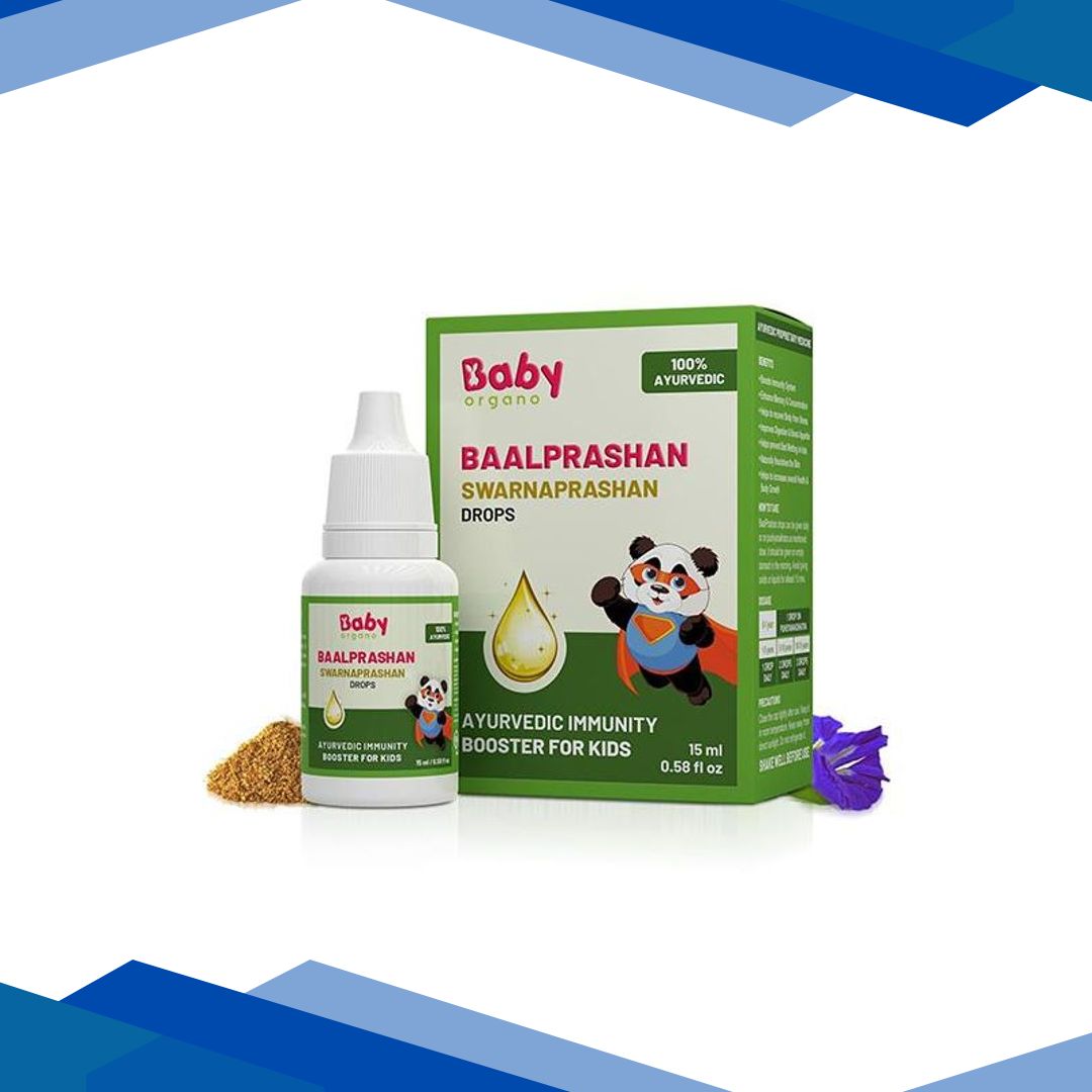Baby Organo Baalprashan Swarnaprashan Ayurvedic Immunity Booster for (0-15 Years) Kids 15 ml