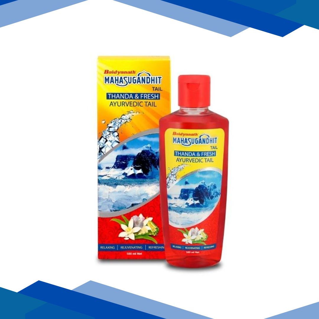 Baidyanath Mahasugandhit Thanda & Fresh Tail Hair Oil 500 ml