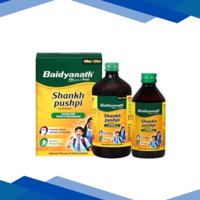 Baidyanath Shankhapushpi Kasharbat Syrup (2 in 1 offer 200 ml Free with 450 ml) 1’s