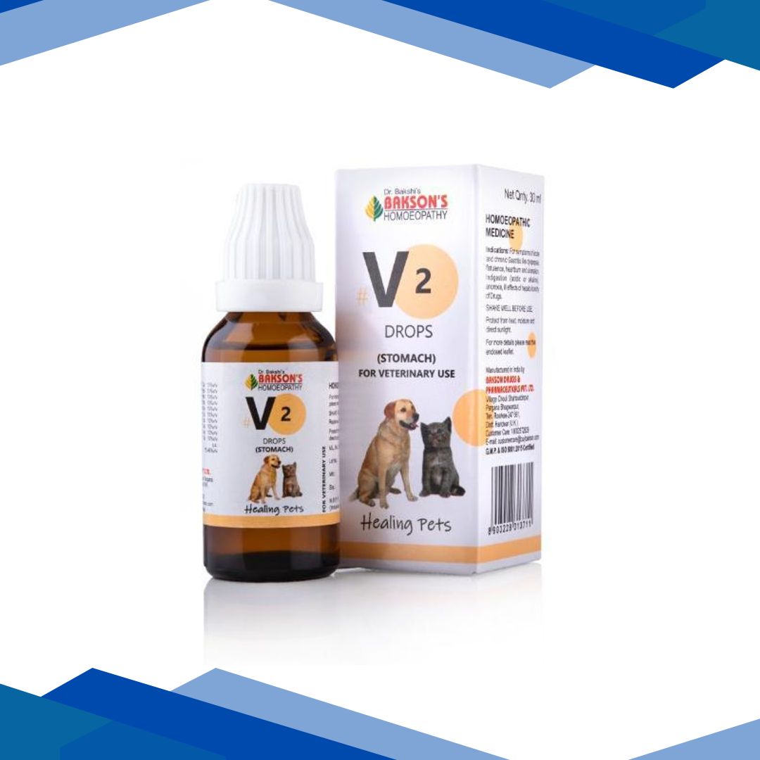 Bakson’s Homoeopathy V2 Stomach Drops (Veterinary) 30 ml