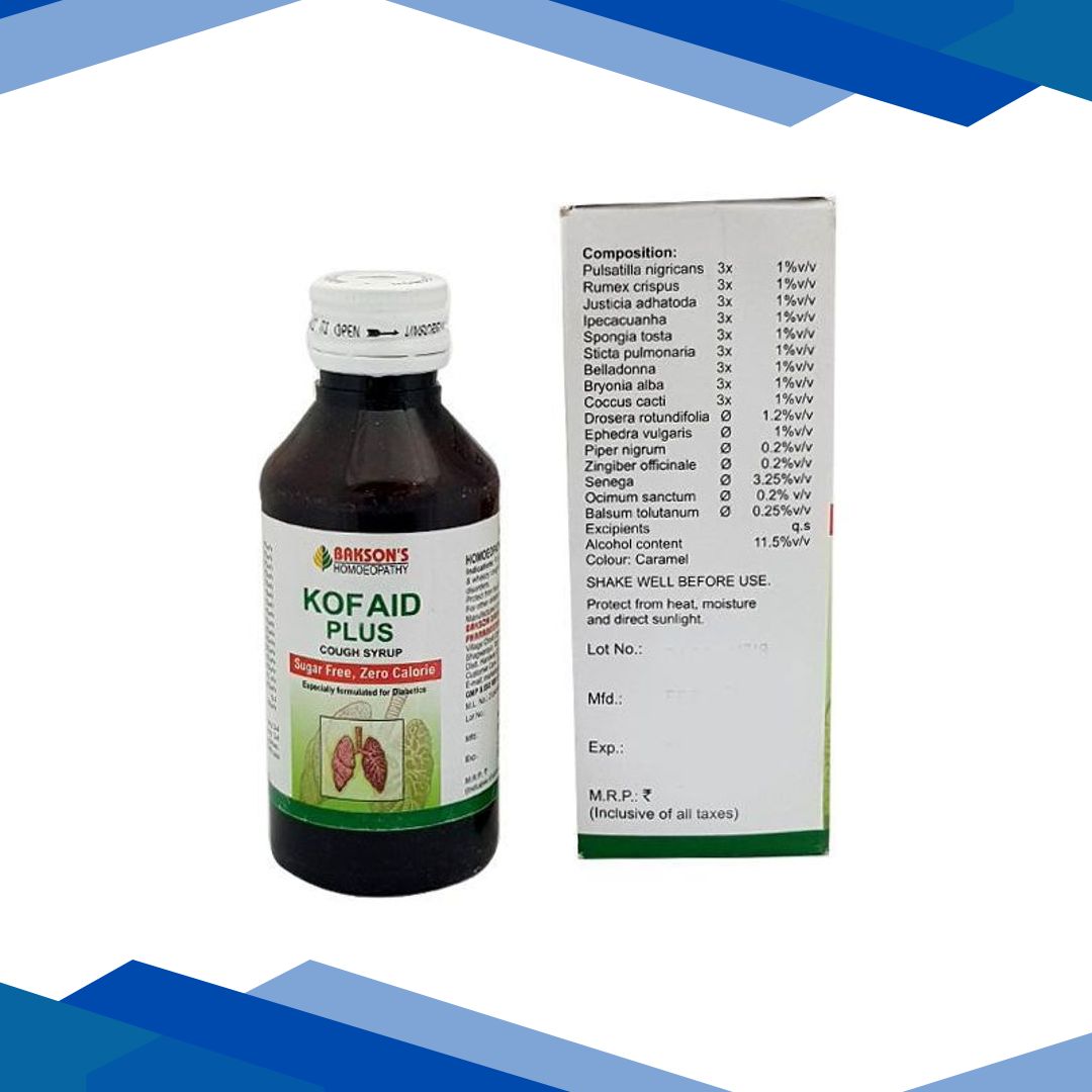 Bakson’s Kof Aid Plus Sugar Free Cough Syrup 115 ml