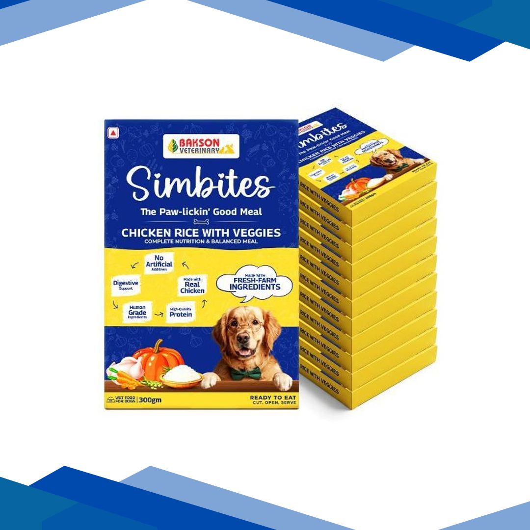 Bakson’s Simbites Chicken Rice With Veggies (Veterinary) (Pack of 12 x 300 g)