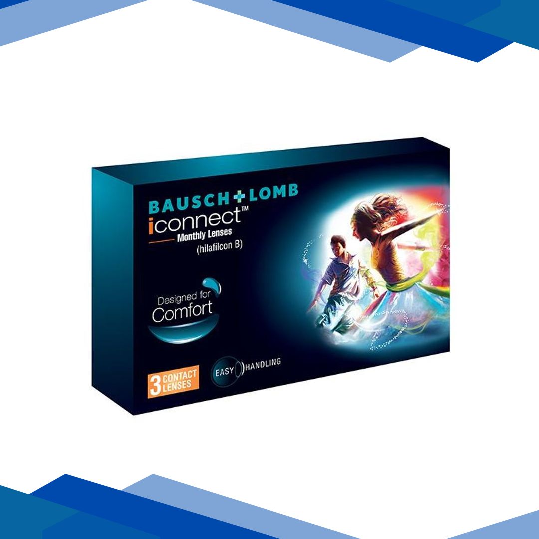 Bausch & Lomb iConnect Monthly Contact Lens – 3 Lens/Box (-2.25)