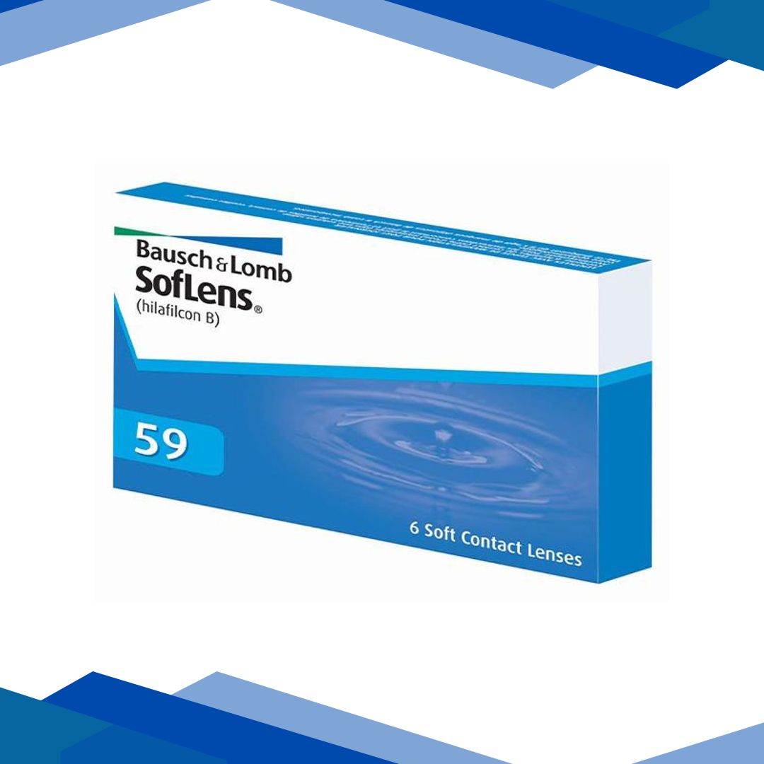 Bausch & Lomb SofLens 59 Monthly Contact Lens – 6 Lens/Box (-2.25)