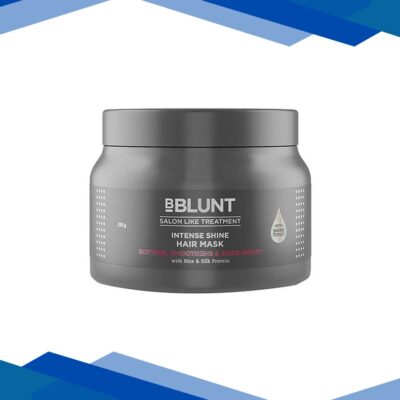 Bblunt Intense Shine Hair Mask with Rice and Silk Protein for Softer, Smoother and Shinier Hair 250 gm
