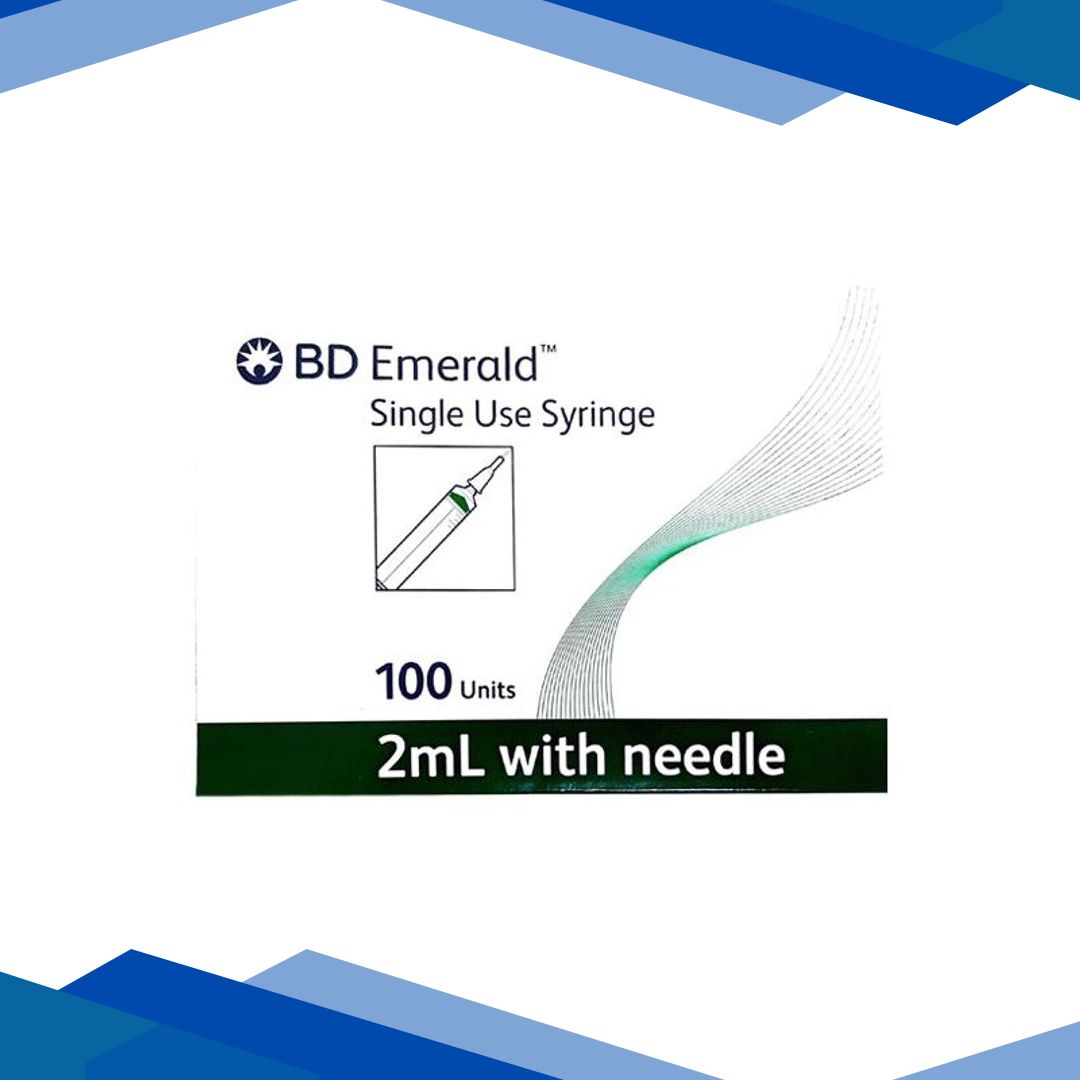 BD Emerald Single Use Syringe 2 ml With Needle 24G
