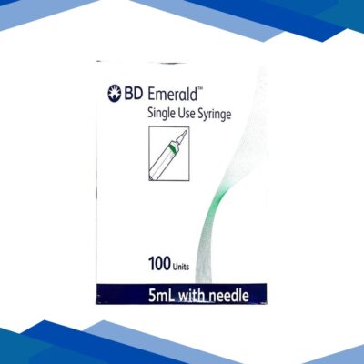 BD Emerald Single Use Syringe 5 ml With Needle 24G