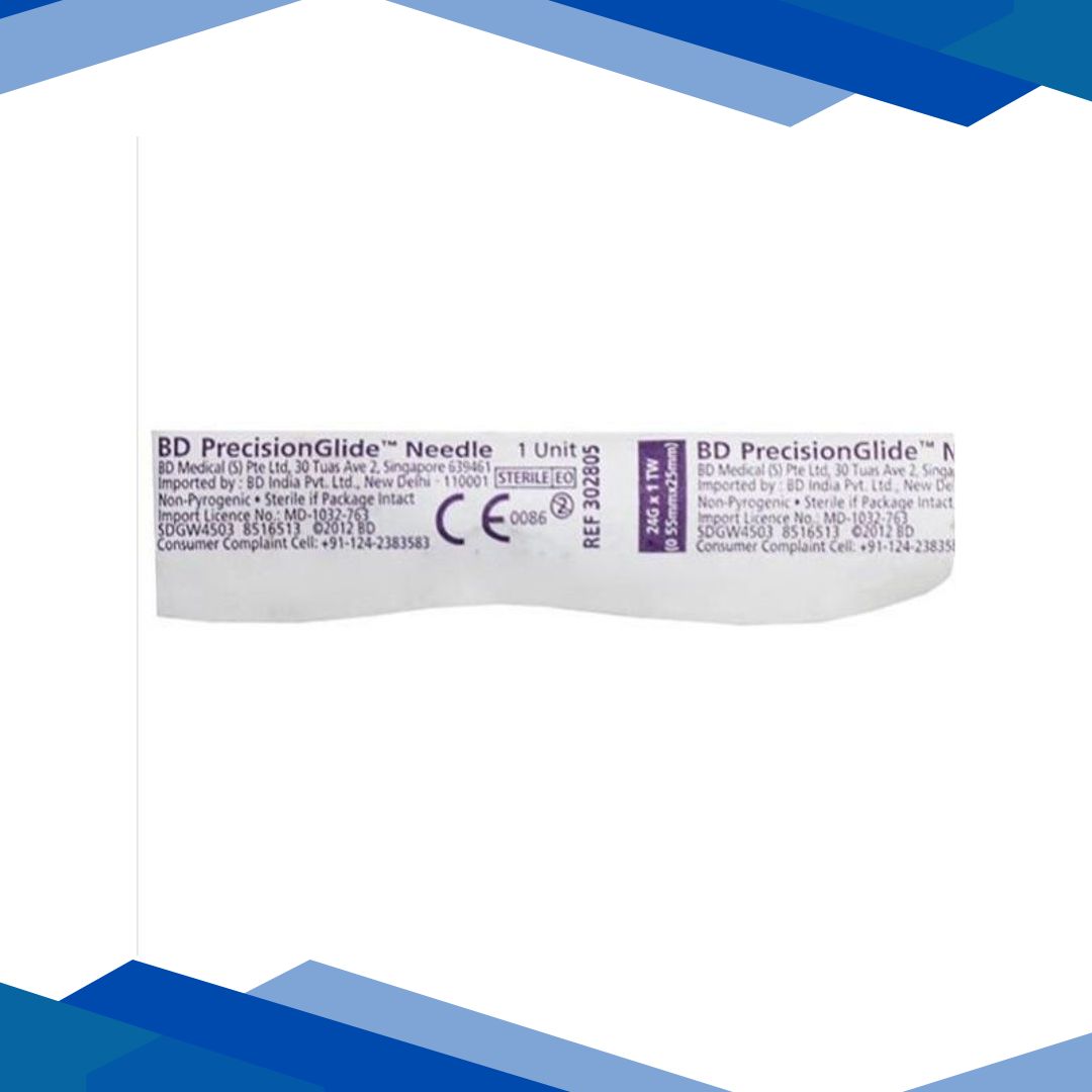 BD Precision Glide Needle (302805) (0.55 mm x 25 mm) (24 G x 1 TW) 1’s