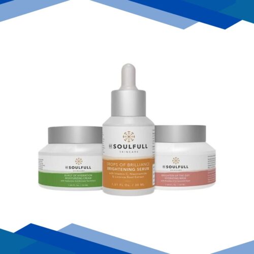 Be Soulfull Glow Kit (Burst of Hydration Moisturizing Cream 50 ml + Drops of Brilliance Brightening Serum 30 ml + Brighten Up The Day Hydrating Mask 50 ml)