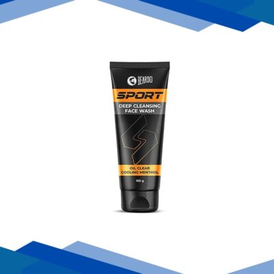Beardo Sport Deep Cleansing Facewash for Men, Cooling Menthol, Oil Control 100 gm
