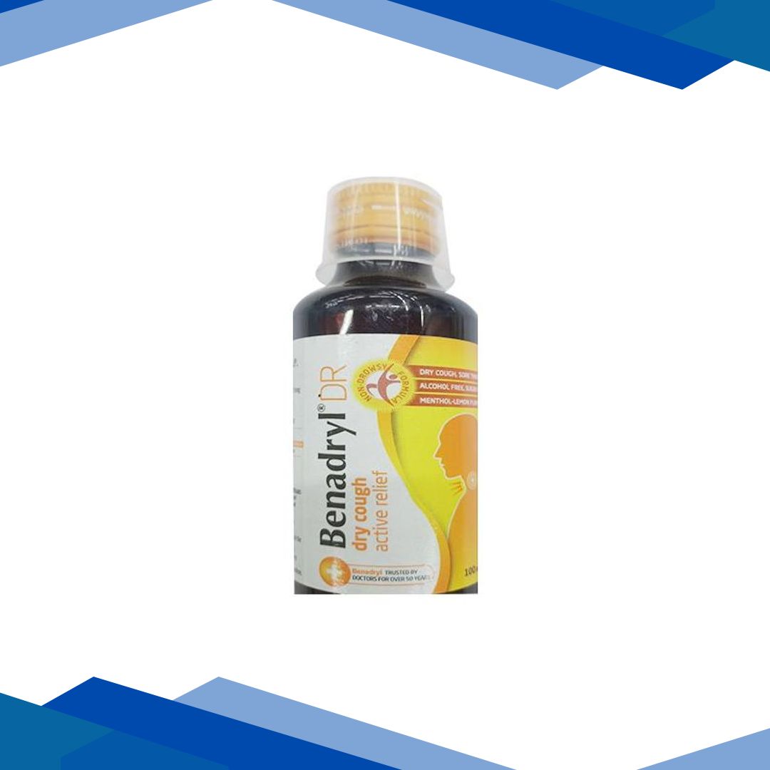 Benadryl DR Dry Cough Active Relief Syrup 100ml