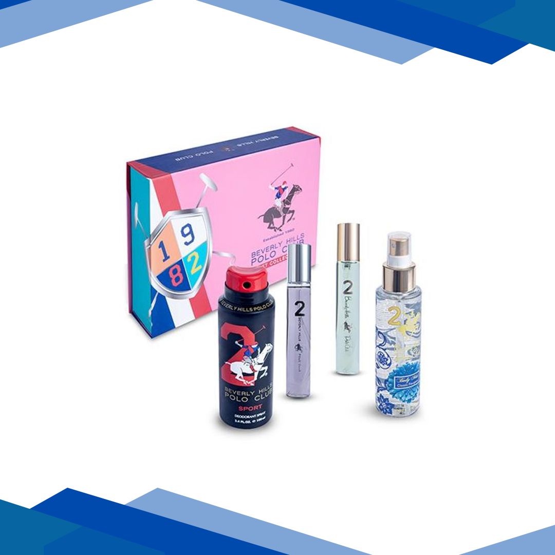 Beverly Hills Polo Club Perfume Gift Set (1 X 100ml) + Body Mist (1 X 100ml) + EDT (2 X 16ml each) 1’s