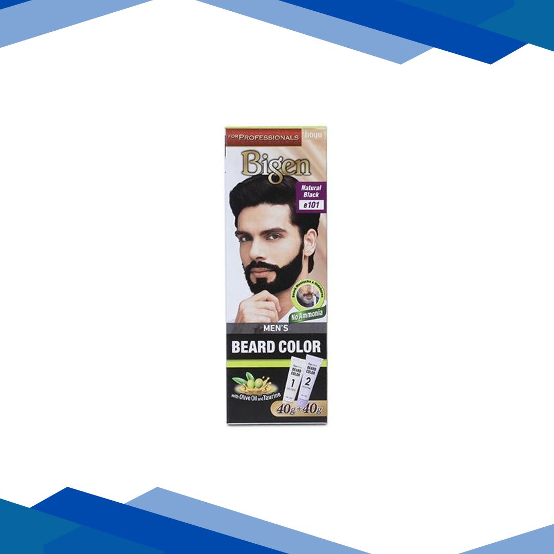 Bigen Men’s Beard Color – B101 Black (40gm+40gm) 2’s