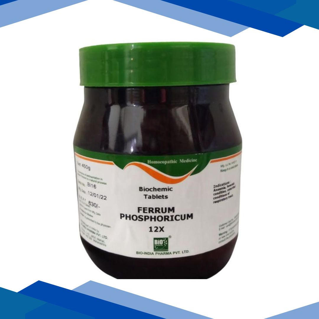 Bio-India’s Biochemic Tablet – Ferrum Phosphoricum 12X 450 gm