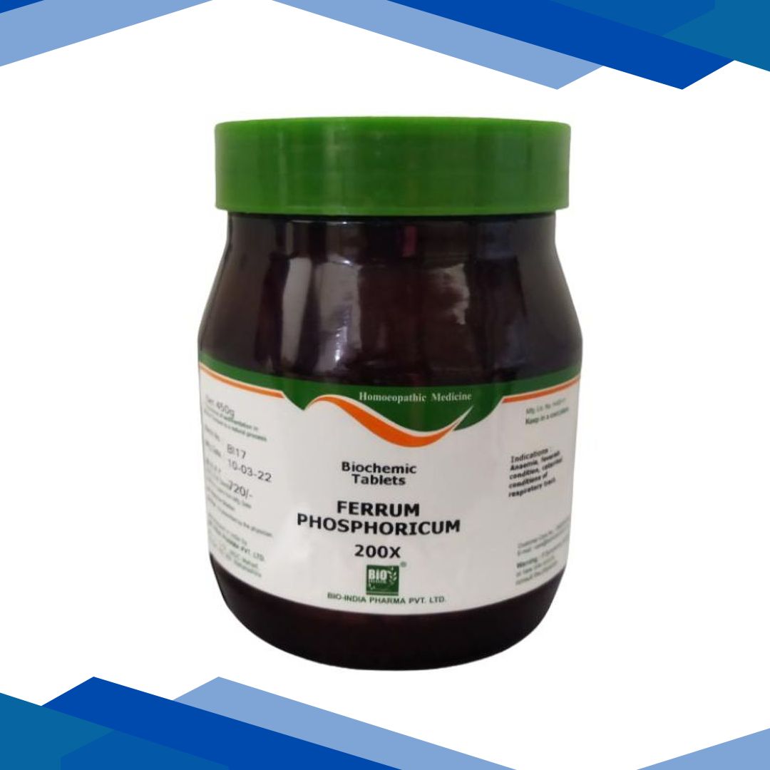 Bio-India’s Biochemic Tablet – Ferrum Phosphoricum 200X 450 gm