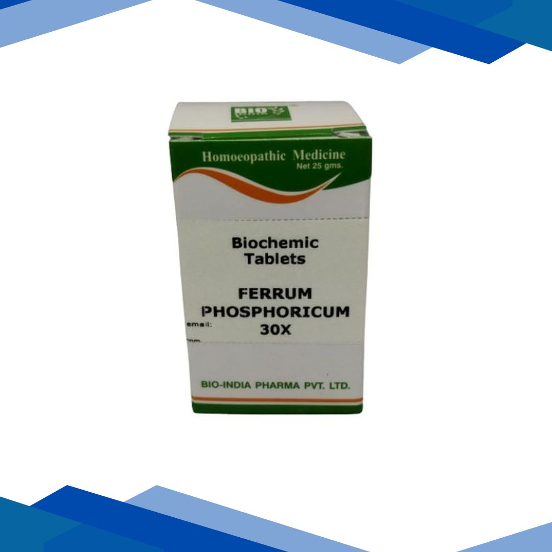 Bio-India’s Biochemic Tablet – Ferrum Phosphoricum 30X 25 gm
