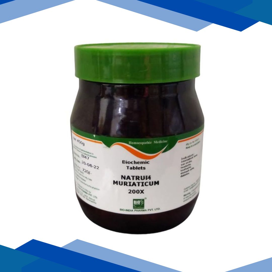 Bio-India’s Biochemic Tablet – Natrum Muriaticum 200X 450 gm