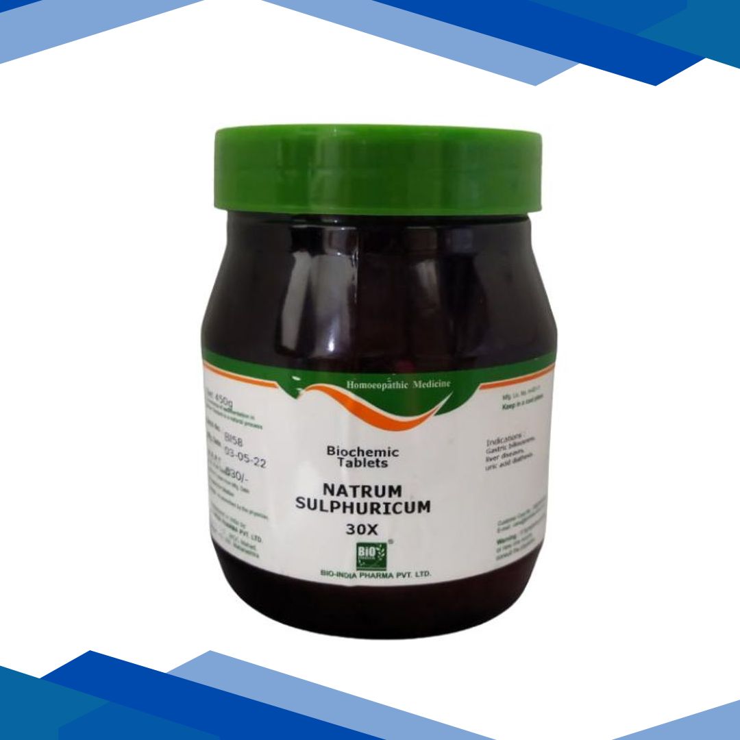 Bio-India’s Biochemic Tablet – Natrum Sulphuricum 30X 450 gm